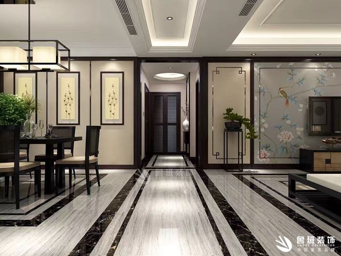 首創國際城,中式風格,過道