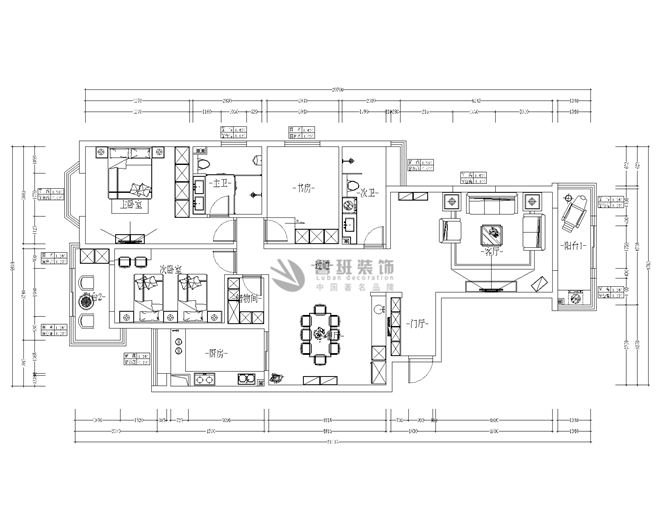 中建國熙臺,現代風格,戶型圖