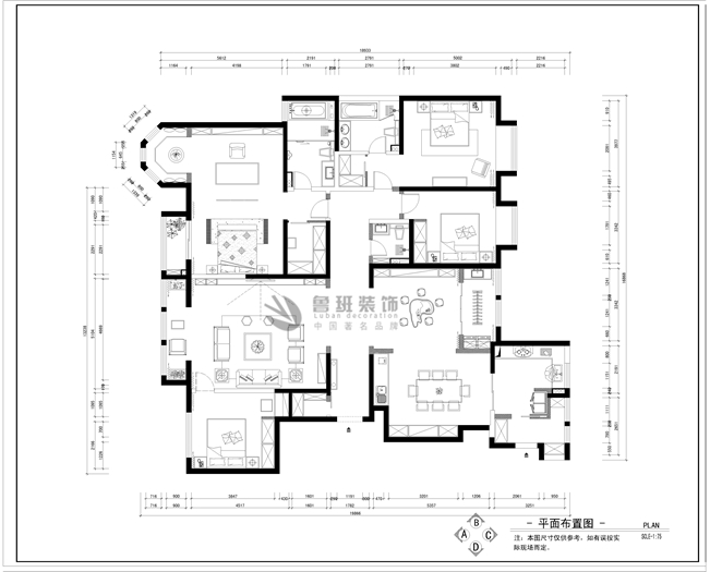 萬達(dá)西安one,新中式風(fēng)格,平面布局圖
