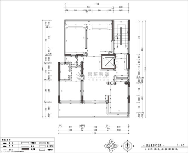 泰華金貿,現代簡約風格,原始戶型圖